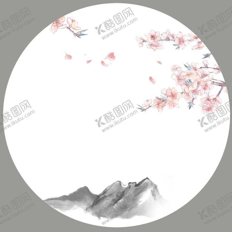 编号：64916707130946576926【酷图网】源文件下载-水墨花鸟3《中国风系列》