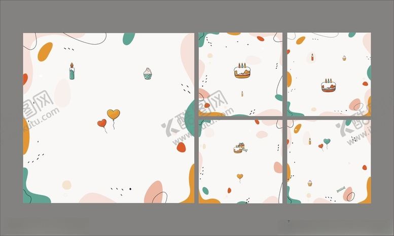 编号：75695511181716369701【酷图网】源文件下载-生日卡片邀请函贺卡背景