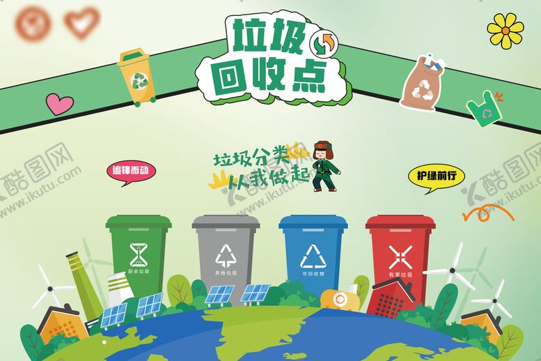 编号：45474411201642341882【酷图网】源文件下载-垃圾分类环保插画活动展板