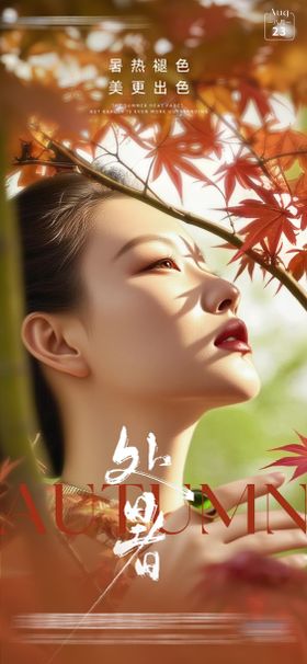 处暑医美节气海报