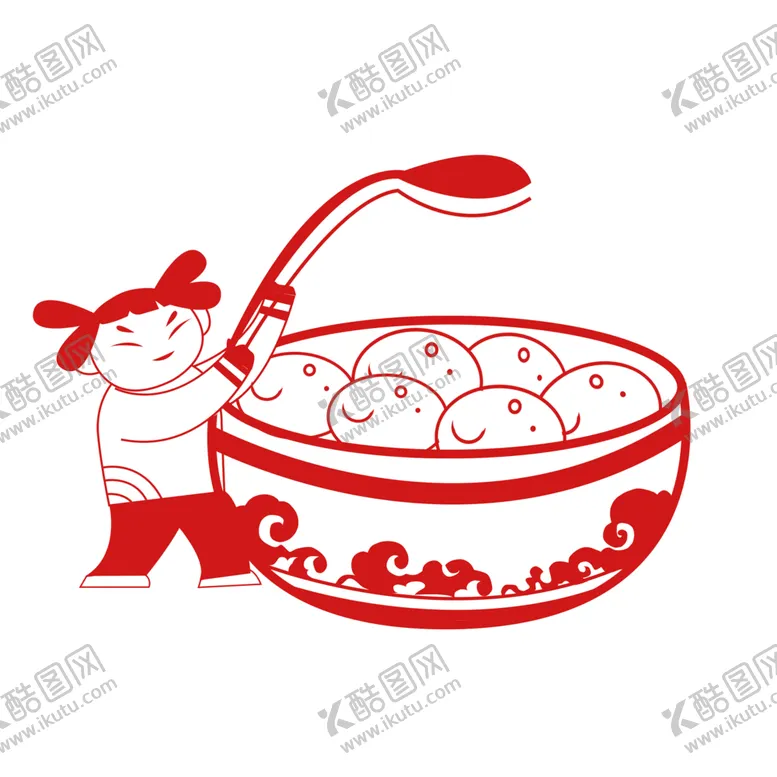 编号：69698901260435542102【酷图网】源文件下载-元宵节剪纸PNG素材