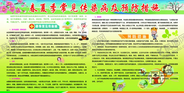 编号：38930810251116473058【酷图网】源文件下载-春夏季传染病宣传