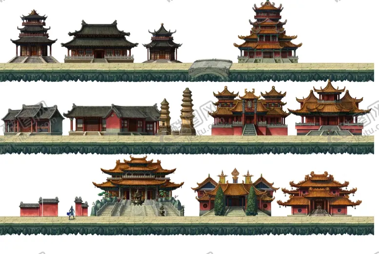编号：27928806290626085869【酷图网】源文件下载-游戏房屋建筑物元素