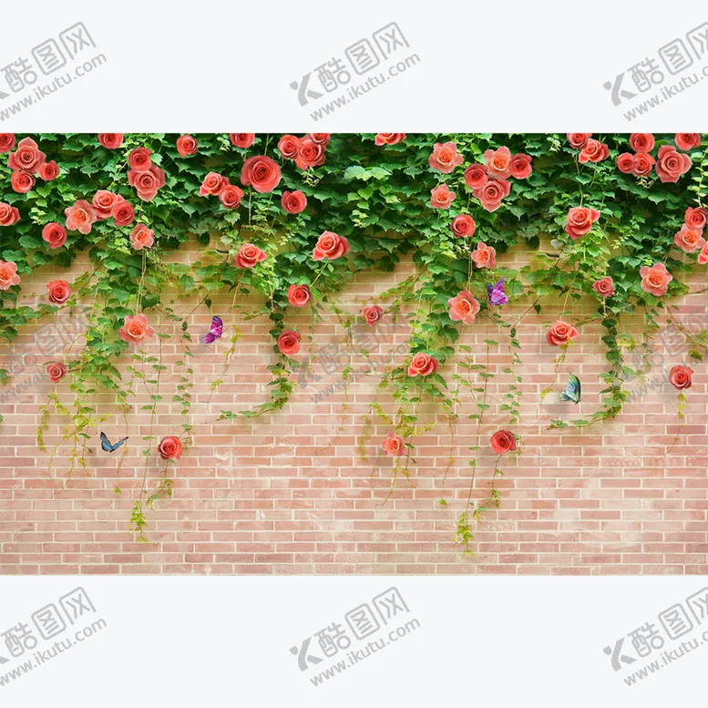 编号：79860110082137246932【酷图网】源文件下载-玫瑰背景墙