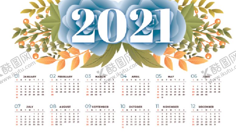 编号：88788810312012269449【酷图网】源文件下载-2021年历