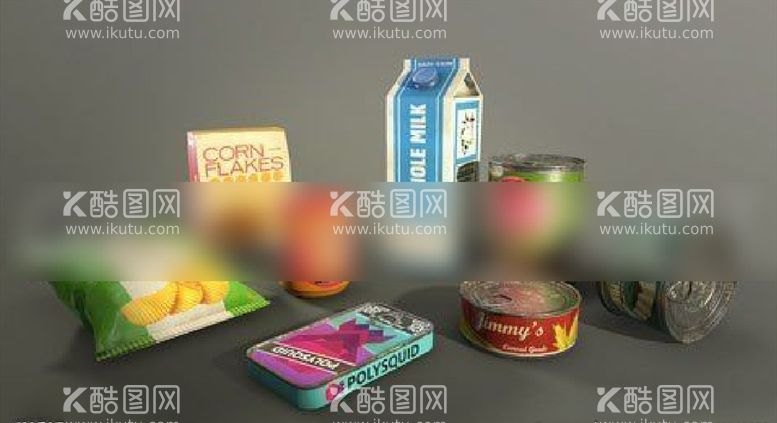 编号：29107803200014209352【酷图网】源文件下载-3Dfbx模型生存食物急救