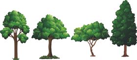 卡通景观树