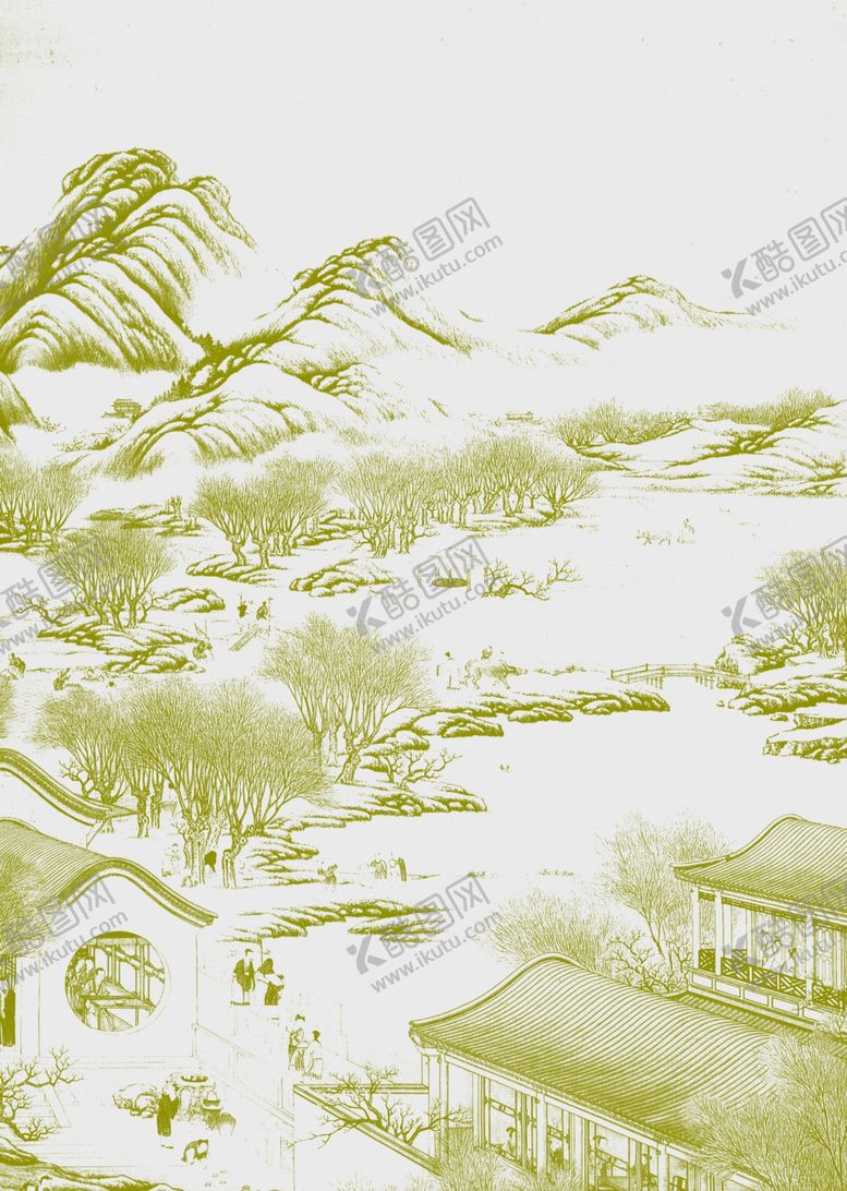 编号：84012705081734271336【酷图网】源文件下载-山屋线稿