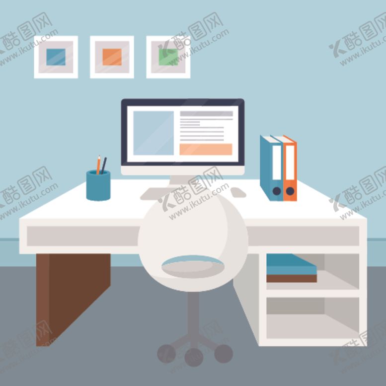 编号：18875010211635047517【酷图网】源文件下载-高端商务办公扁平化矢量插画