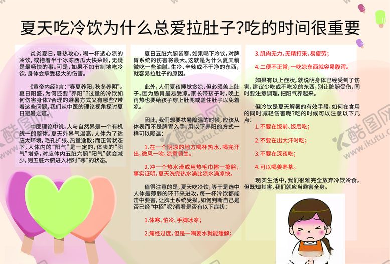 编号：22687305030247438290【酷图网】源文件下载-夏季吃冷饮展板