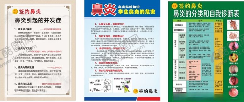 编号：74123601270915391824【酷图网】源文件下载-鼻炎海报