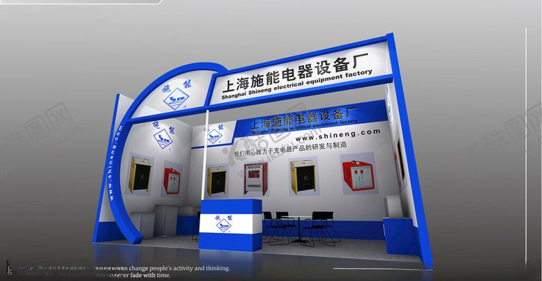 编号：36902301200109529202【酷图网】源文件下载-展览3D模型一面开口
