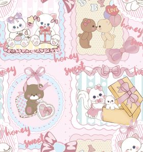 可爱卡通小熊图案背景