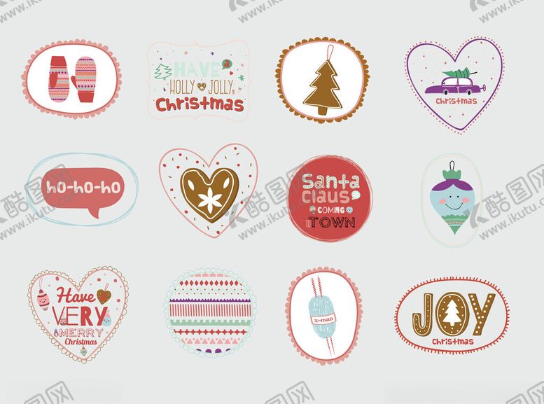 编号：74278204231618281361【酷图网】源文件下载-圣诞装饰图标集合