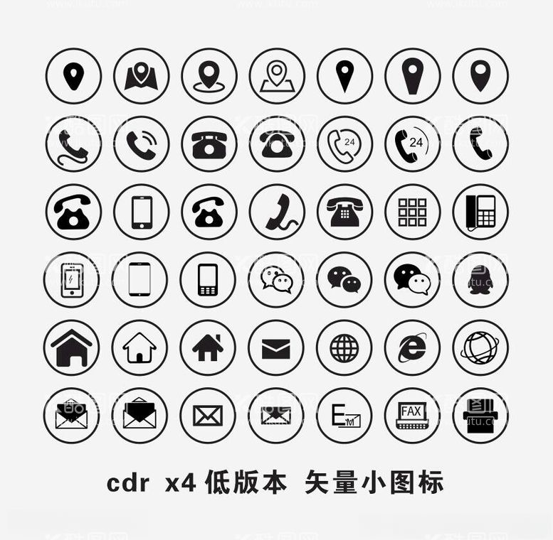 编号：21528612080441186438【酷图网】源文件下载-电话地址矢量小图标