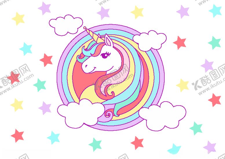 编号：56283009161638535134【酷图网】源文件下载-彩虹独角兽