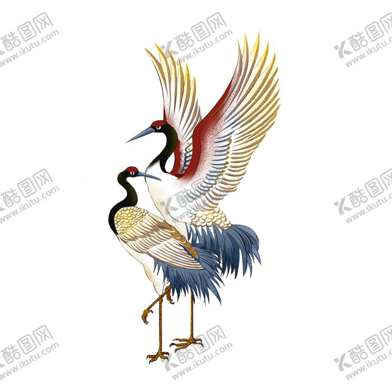 编号：79316305160802158613【酷图网】源文件下载-仙鹤古风传统水墨国风海报素材