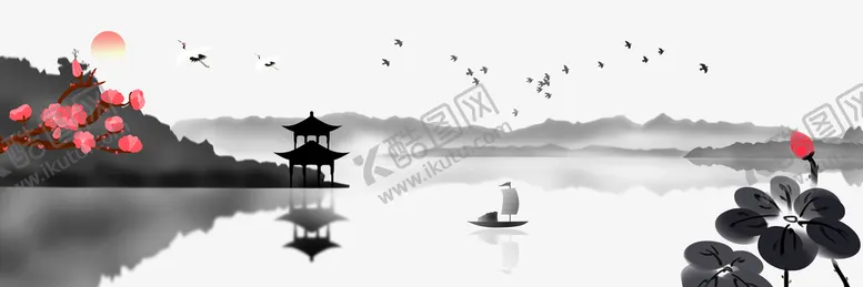 编号：75196209200204483798【酷图网】源文件下载-水墨山水背景墙