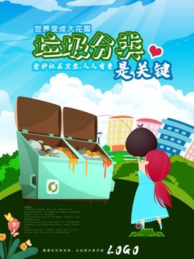 垃圾分类环保标语图片实施