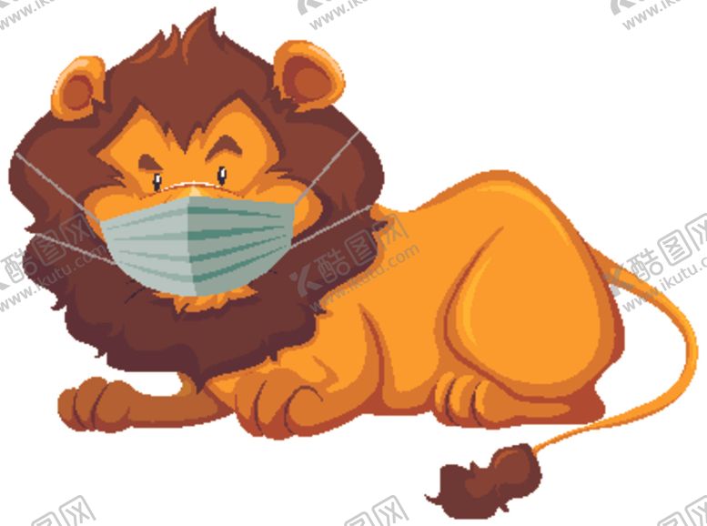编号：74775910071320034863【酷图网】源文件下载-戴口罩的动物