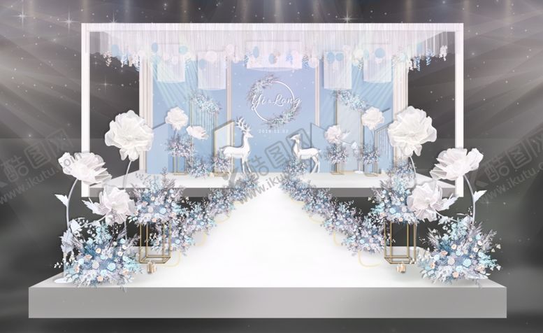编号：94372809190436588639【酷图网】源文件下载-蓝色婚礼效果图