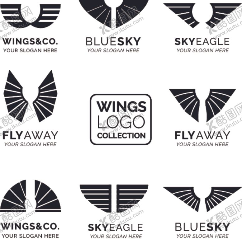 编号：79701909152349134189【酷图网】源文件下载-翅膀logo