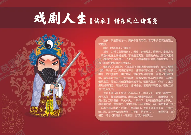 编号：27080504070927312356【酷图网】源文件下载-卡通京剧人物--诸葛亮