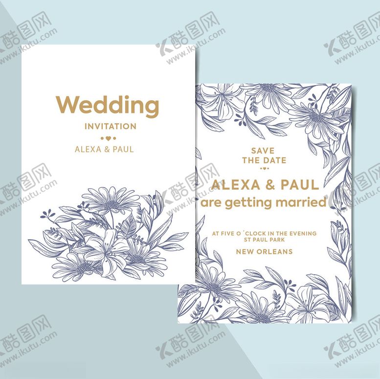 编号：66021011211206581618【酷图网】源文件下载-浪漫婚礼请柬设计