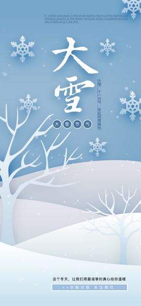 大雪节气海报高端花冬至梅花