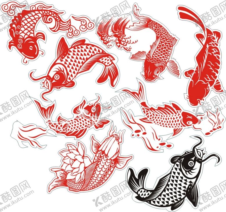 编号：64309709170552530482【酷图网】源文件下载-鲤鱼锦鲤