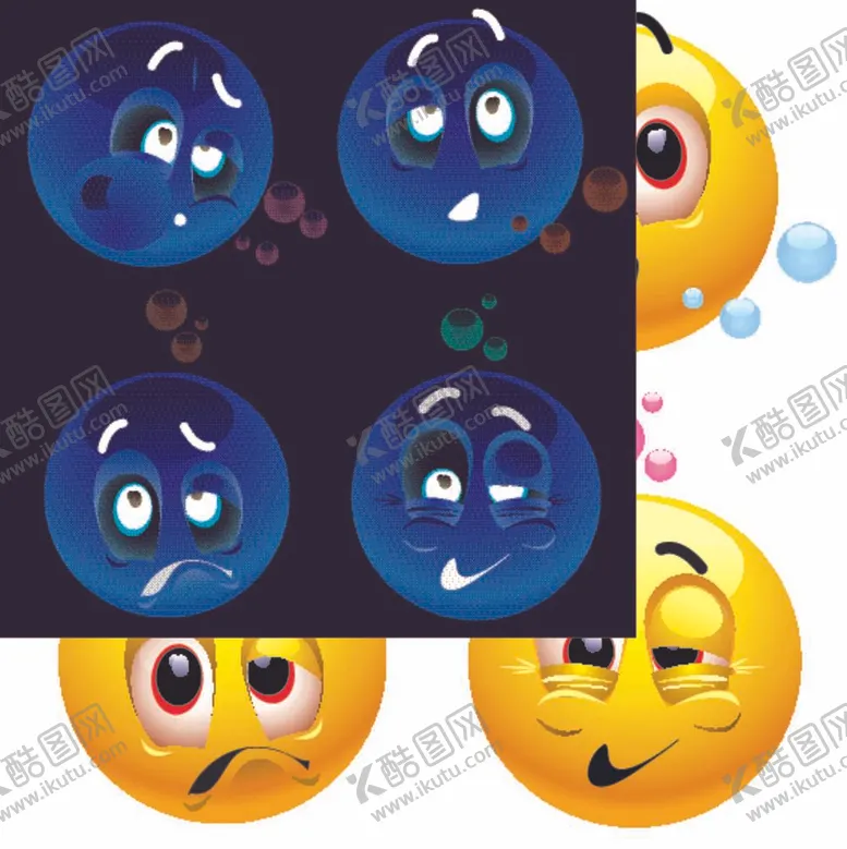 编号：79200012050045574150【酷图网】源文件下载-4款搞怪表情