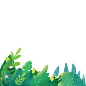 清新手绘大自然绿色小草
