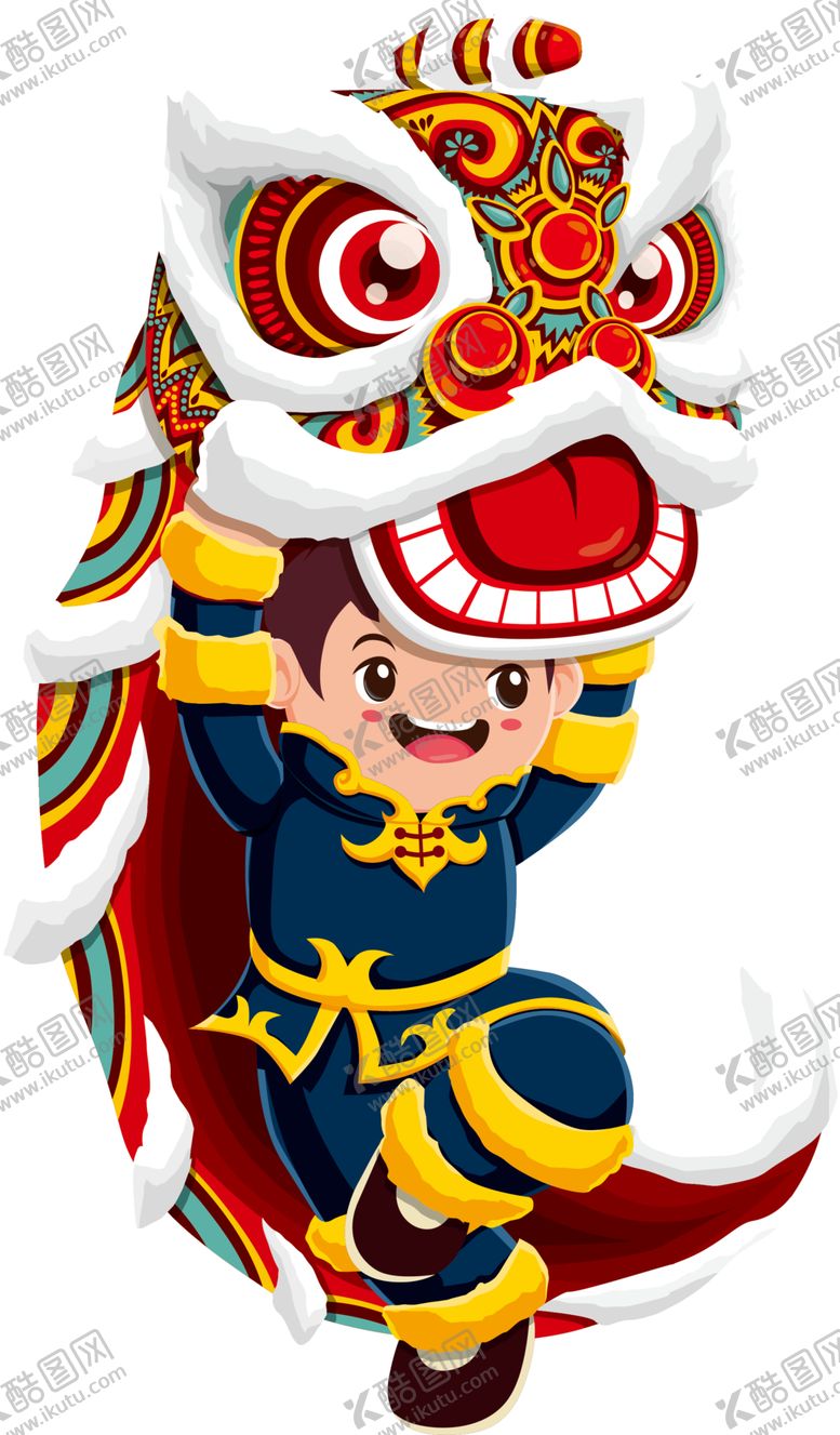 编号：39639801280252392720【酷图网】源文件下载-国潮狮子 