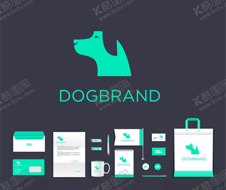 编号：79101504040026338553【酷图网】源文件下载-狗品牌视觉设计套装