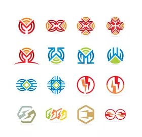 LOGO素材几何创意美容logo科技logo