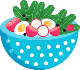 手绘沙拉果蔬食物免抠图png免抠图