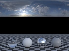 C4D天空贴图HDR贴图3渲染背景白云三维建模hdri背景