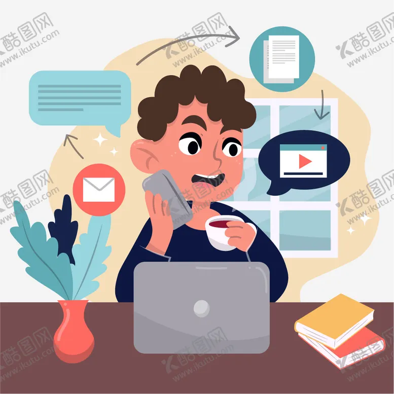编号：02941609180043169723【酷图网】源文件下载-在家办公