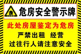 危房安全警示牌