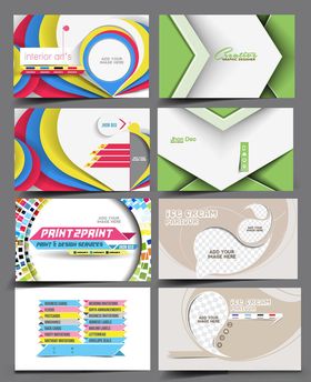 多样几何风格卡片设计素材