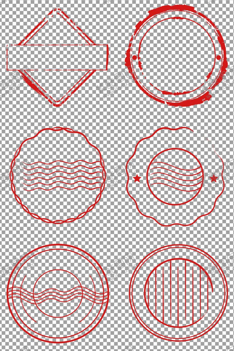 编号：73312709272103065014【酷图网】源文件下载-红色邮戳印章边框