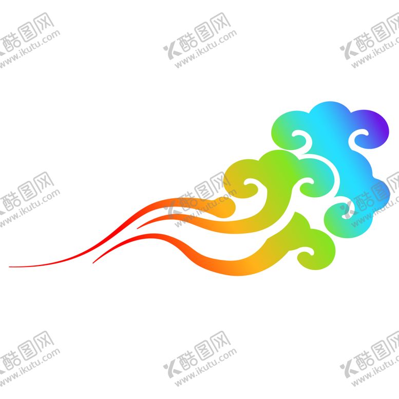 编号：80157507071701397022【酷图网】源文件下载-彩色祥云元素