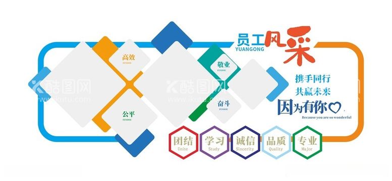 编号：86992512152137069628【酷图网】源文件下载-创意员工风采文化墙