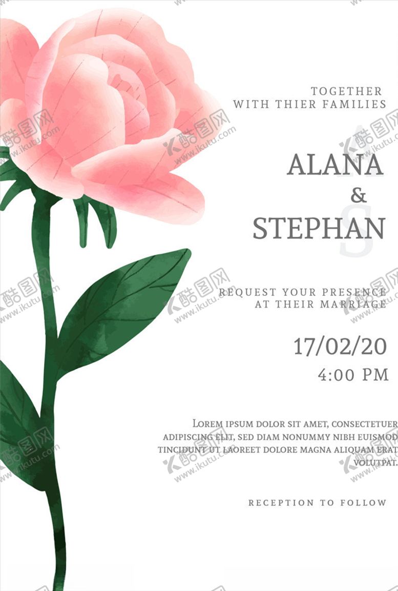 编号：17082711012022329453【酷图网】源文件下载-优雅简约婚庆邀请模板