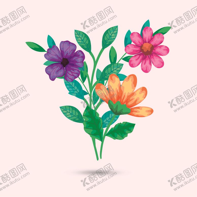 编号：67798705100944302926【酷图网】源文件下载-矢量手绘花朵