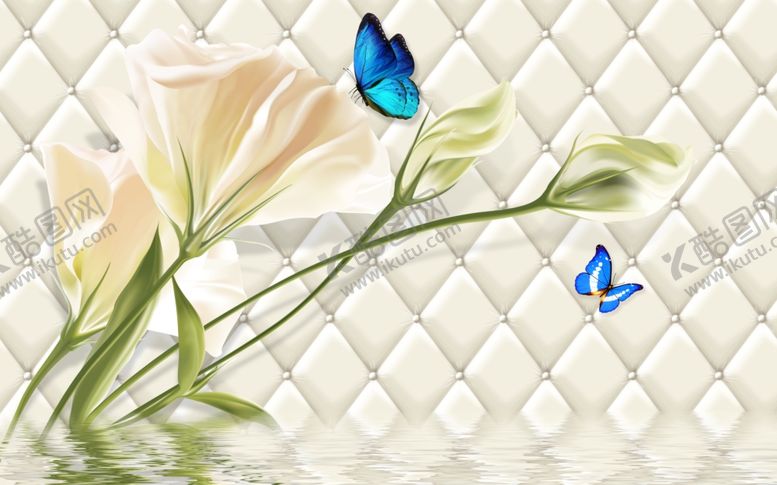 编号：45859409120312303147【酷图网】源文件下载-简约郁金香背景墙