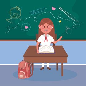 学生日常生活主题插画
