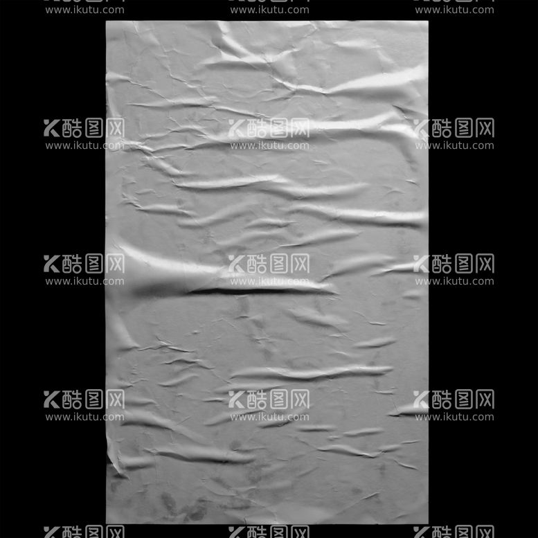 编号：22302902180646253076【酷图网】源文件下载-潮流复古褶皱肌理海报贴图样机