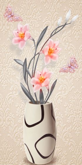 花瓶玄关装饰画