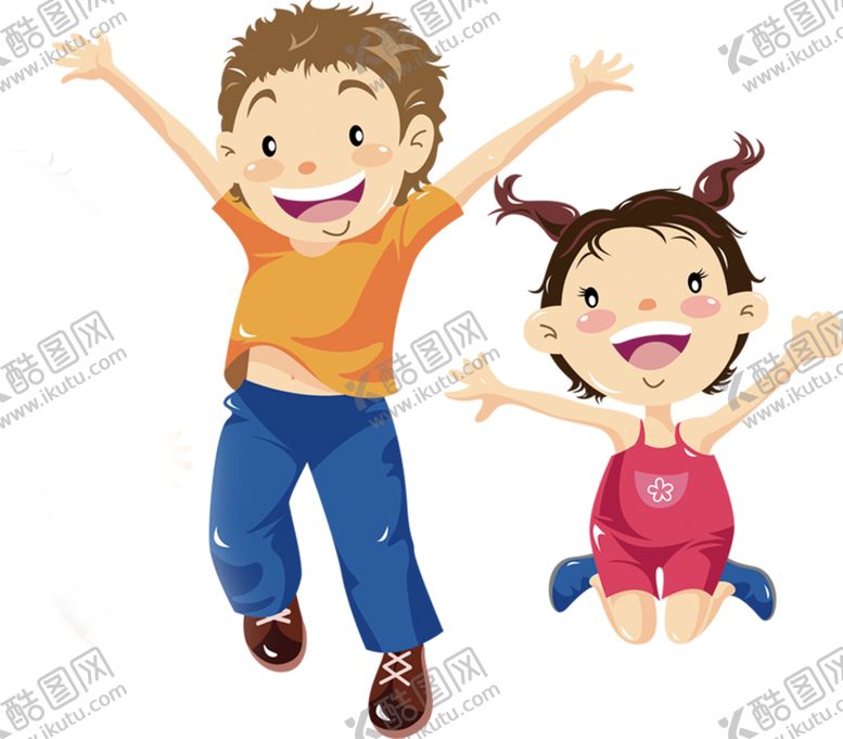 编号：52640410281148568225【酷图网】源文件下载-卡通人物小人可爱跳跃